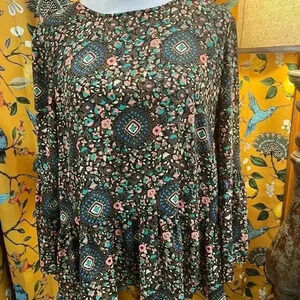 #234 j crew lovely colorful blouse